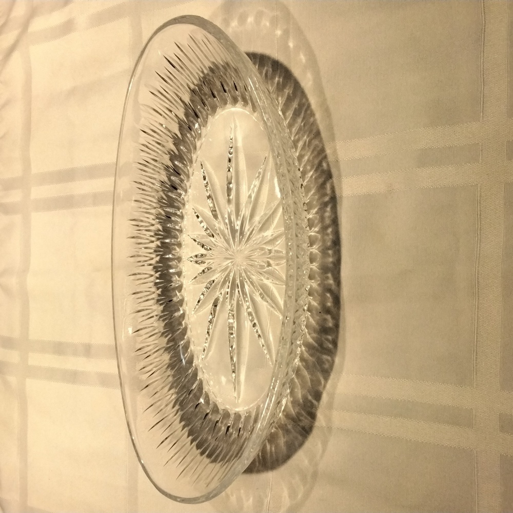 Princess House Highlights lead crystal 10” oval serving bowl #821 West Germany